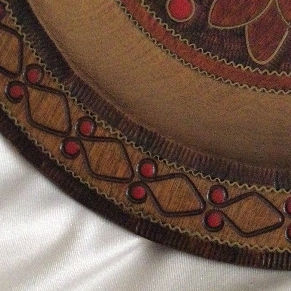 Vintage Spoldzielnia Rzemieslnicza Carved Wood Folk Art Plate - Picture 6 of 6